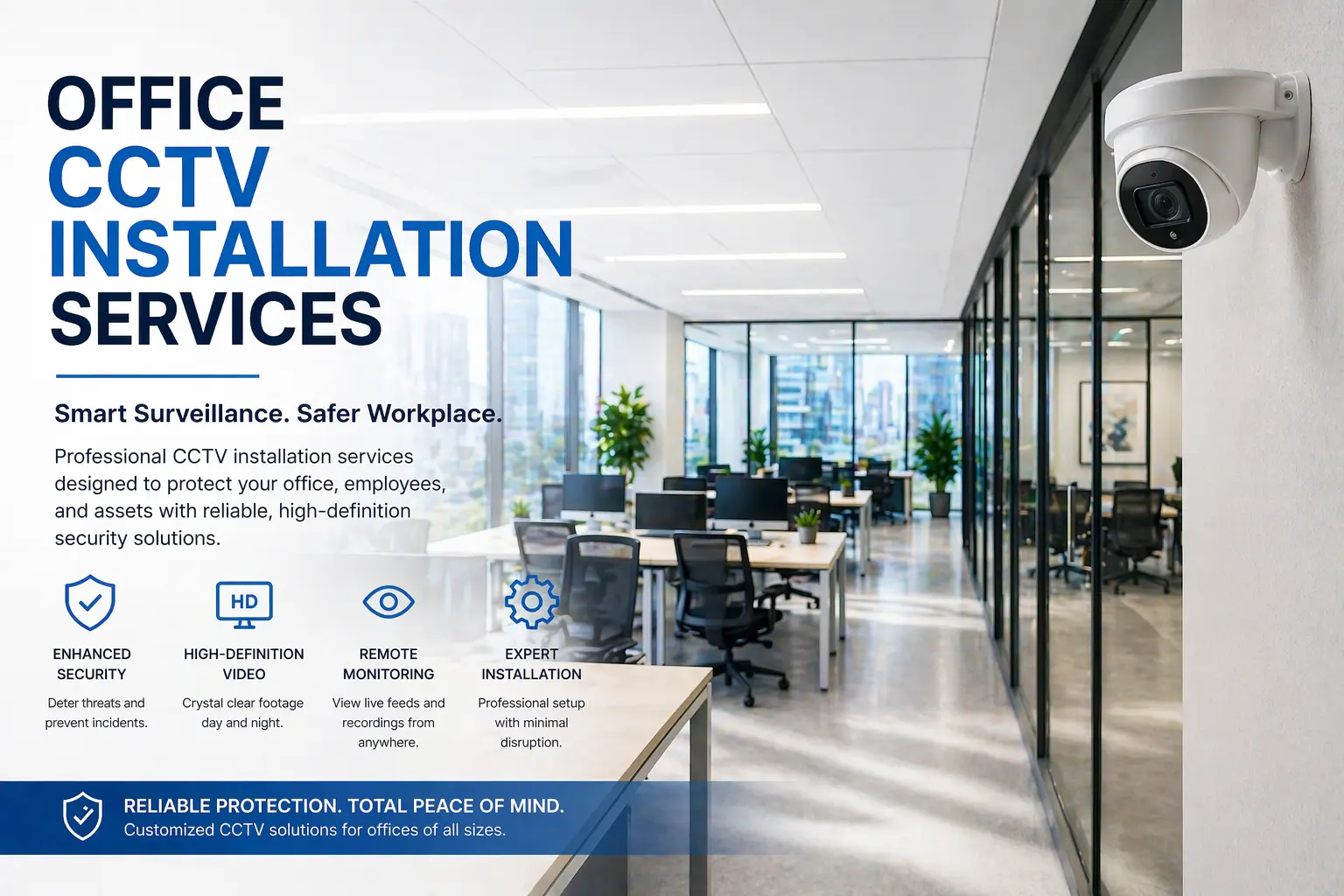Office CCTV and access control infrastructure
