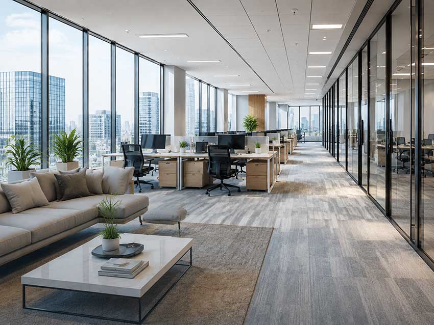 Structured cabling installation in a Toronto corporate office