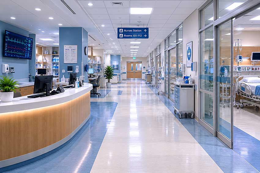 Healthcare facility data cabling and access control